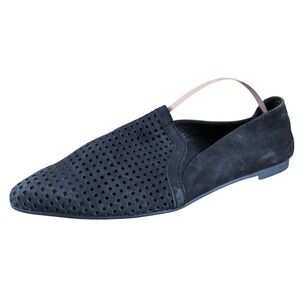 Free People Perforated Flats Women 38 Black Leather Slip-On Chic